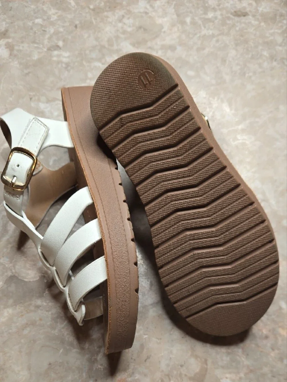 Soda White Girls' Strappy Gladiator Sandals